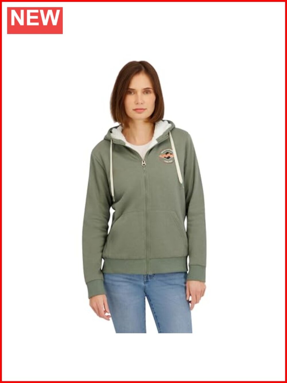 Full Zip Sherpa Lined Fleece Hoodie Jacket Women's Zip Up Outdoor